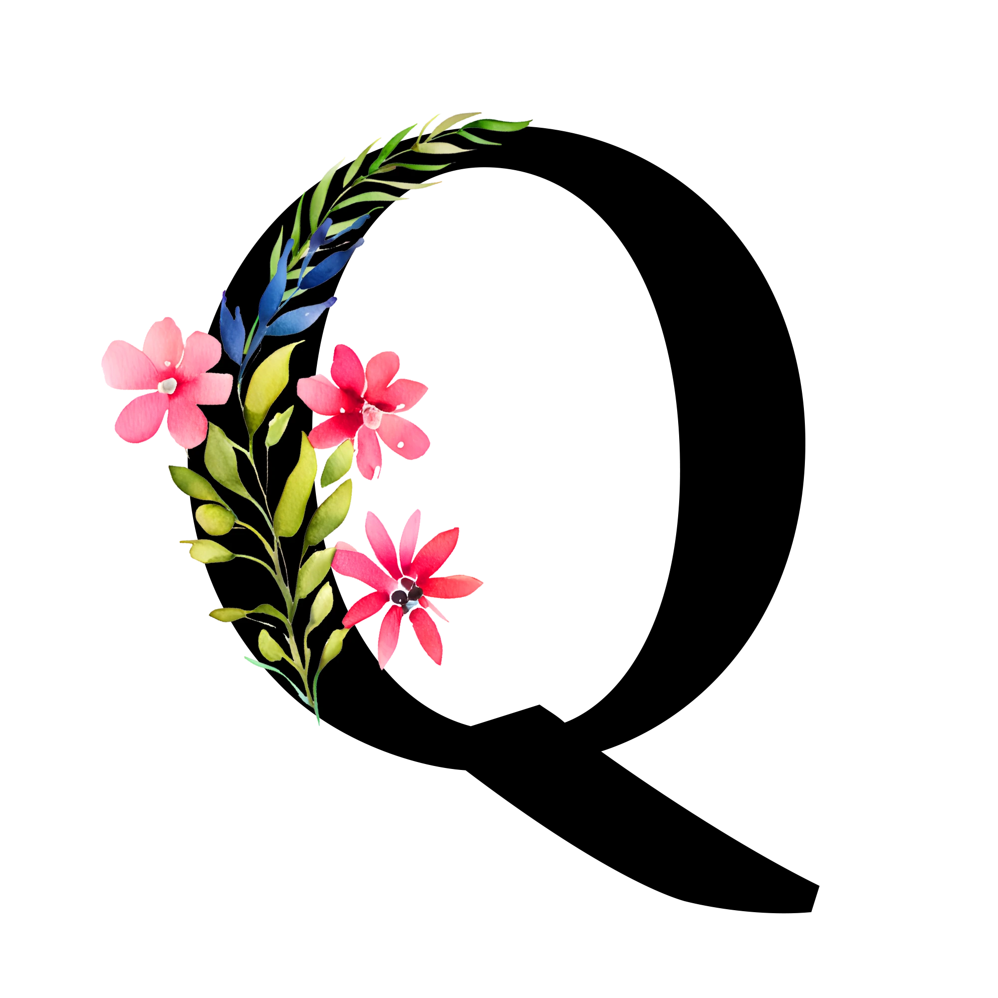 Free-Transparent-Floral-Alphabet-Illustration-letter-Q.webp